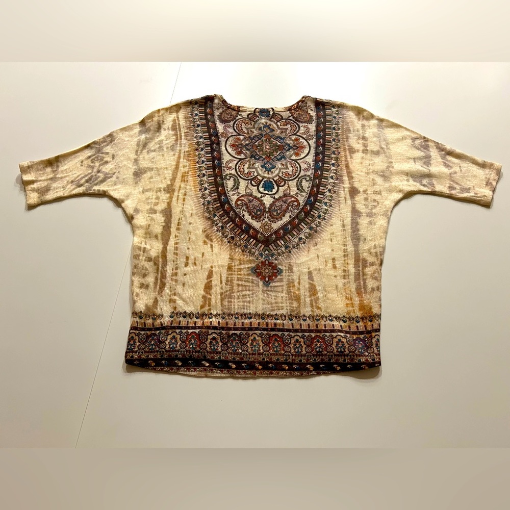 Gaze USA gorgeous print top in excellent condition, size L